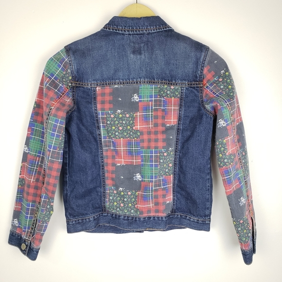 GAP Patchwork Plaid and Floral Denim Jacket - Picture 4 of 4